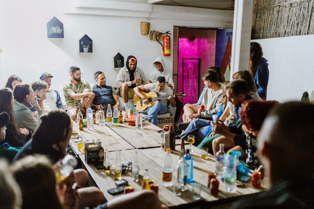 chill in rooftop | surf house | tamraght